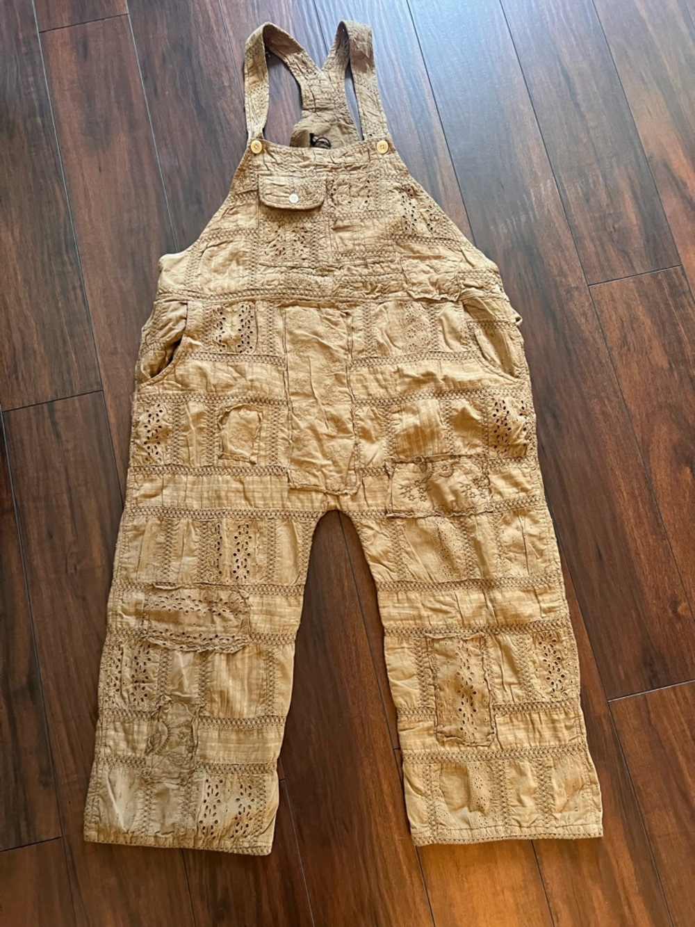 Jaded Gypsy travels, await lace overalls, dark olive, brand new NWT! S/M